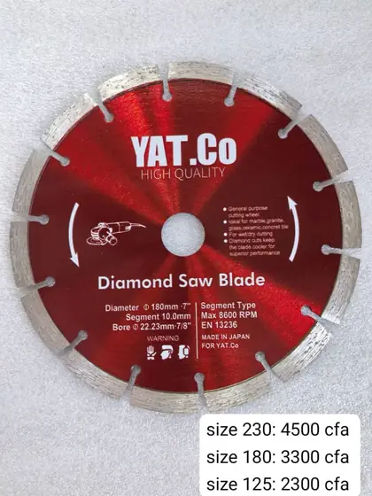 Disques diamant de coupe en plusieurs diamètres