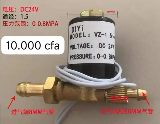 Électrovanne 24 V pour circuit d’air comprimé