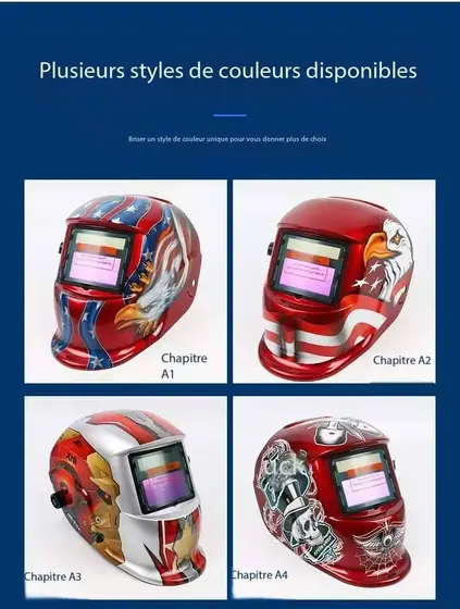 Masques de soudure automatiques, plusieurs décors