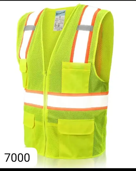 Gilet de sécurité jaune en maille aérée