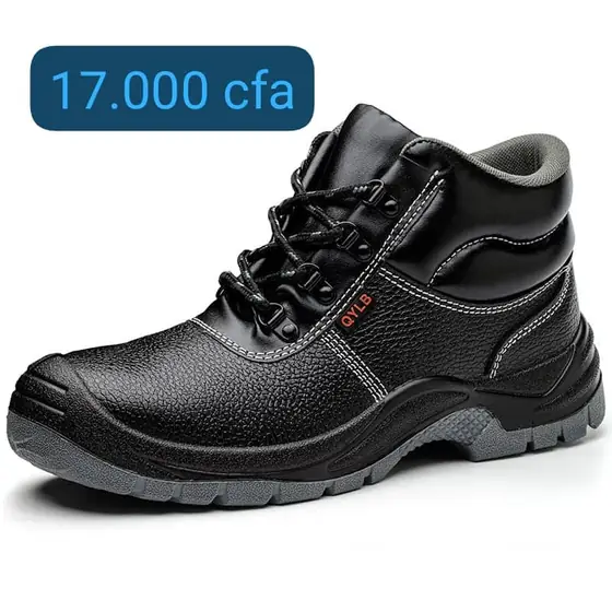 Chaussures de sécurité noires à lacets