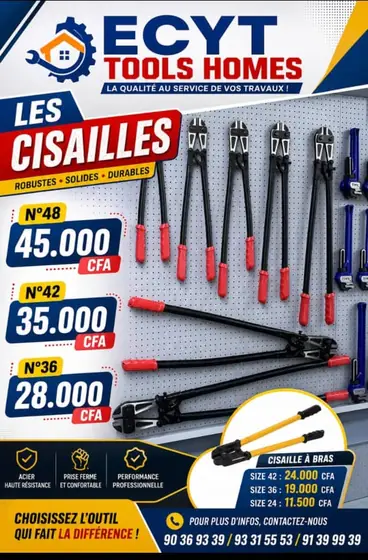 Gamme de cisailles coupe-boulons ECYT