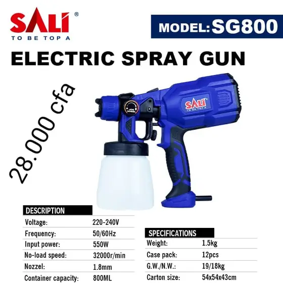 Pistolet à peinture électrique SALI SG800