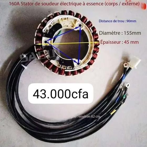 Stator 160 A pour soudeuse électrique à essence