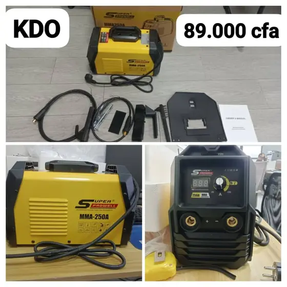 Poste inverter MMA Super Prowell livré avec son coffret d’accessoires