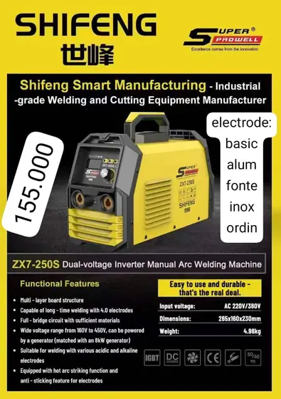 Poste à souder inverter ZX7-250S Shifeng double tension
