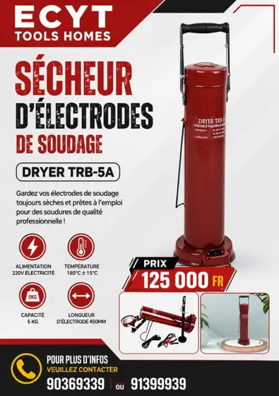 Sécheur d’électrodes de soudage DRYER TRB-5A
